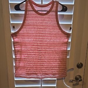 Pink Striped Women's Tank Top